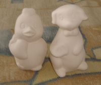 unpainted ceramic bisque animals