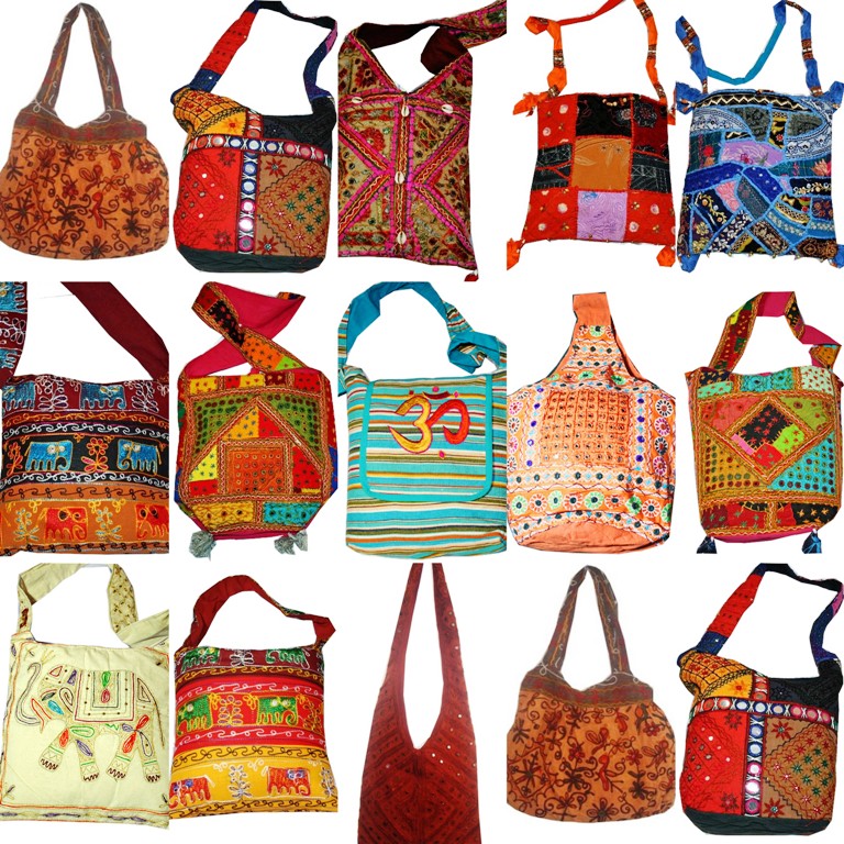 Luggage  Bags  BOHEMIAN BOHO Embroidered Handmade Indian Handbags ...