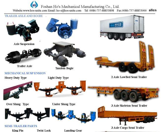 trailer axle , tandem bogie, suspension By Hos Mechanical Manufacturing