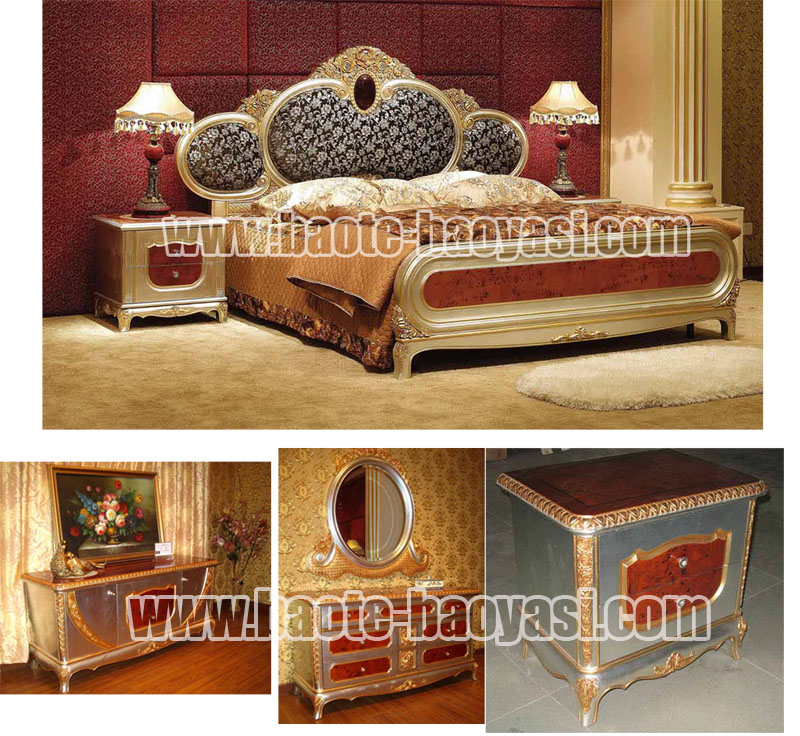upscale bedroom furniture on European Luxury Bedroom Furniture  Bedding Room Set With Golden Paint