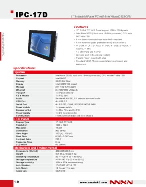17 inch  Touch Screen  All in One PC