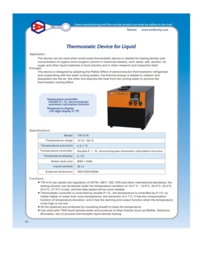 Liquid solution thermostatic device