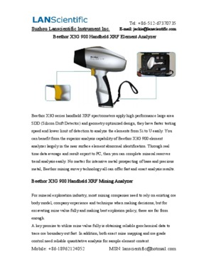 Offer fast handheld XRF spectrometer X3G900 for mineral elements test