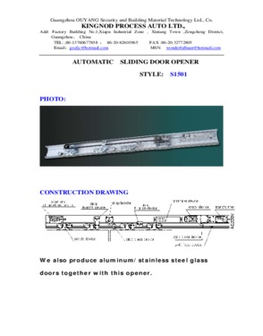 Automatic Sliding Glass Door Opener