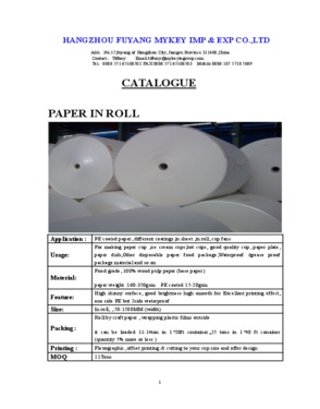 PE Coated Paper Rolls