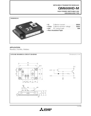 QM600HD-M Mitsubishi transistor module