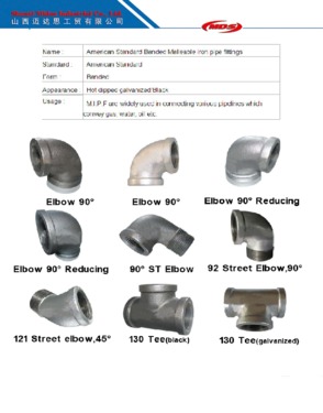 malleable iron pipe fittings