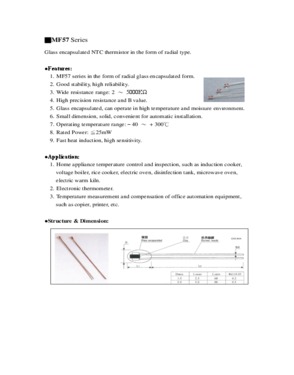 Home Appliance Electronic Thermometer Glass Encapsulated NTC Thermistor