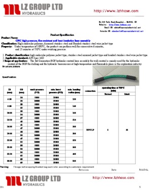 GNG high-pressure fire-resistant and heat-insulation and BOP hydraulic control hose assembly