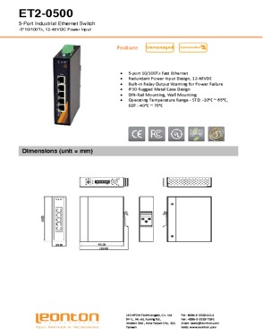 5-Port Industrial Ethernet Switch (ET2-0500)