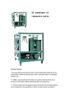 BZ transformer oil regenerator series