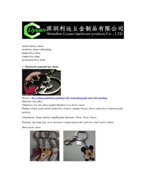 colorful metal souvenir key chain