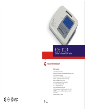 Three channel digital ECG machine