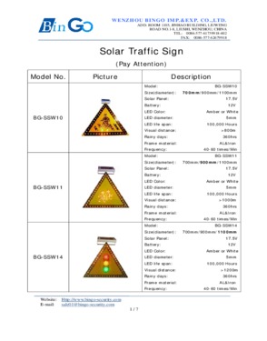 BG-SSF01 STOP Solar traffic sign