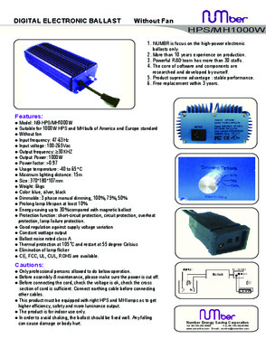 Eletronics ballast