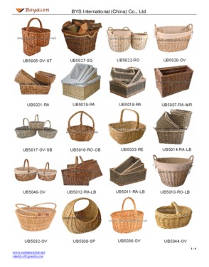Willow wicker modern stylish shopping baskets gondola style with handle UB5030-SP