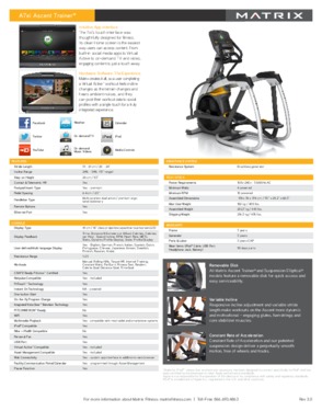 MATRIX A7xi Ascent Trainer Fitness Exercise Sports Equipment Machine