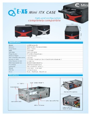 Desktop HTPC game computer Case X5