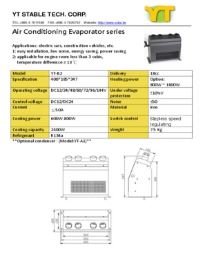 Air Conditioning Evaporator series