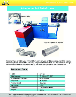 Automatic aluminum duct machine