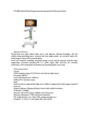 Infrared Blood Oxygen Inspection Equipment for Mammary Gland