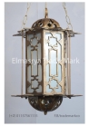 Arabic Style Brass Lantern with White Colored Glass - Chandelier Lighting - #CH-109