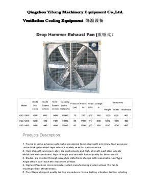 Caw-house exhaust fan