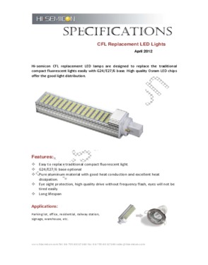 10W CFL Replacement LED Lamps