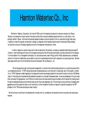Hamton Watertec Co., Inc.