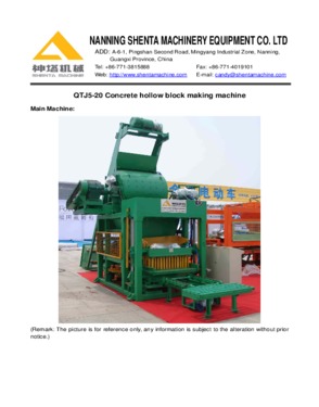 Concrete hollow brick making machine