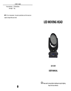LM-3108 RGB 400W LED Moving head light with supper brightness