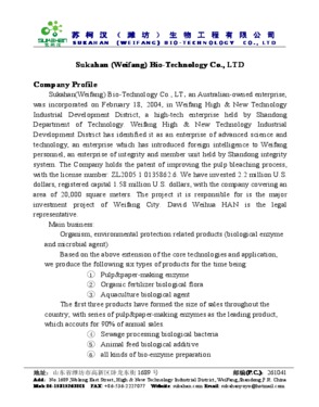 Sukahan(weifang)Bio- technology co., ltd