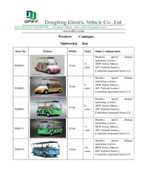 Electric Vehicle 6 Seats Electric Golf Cart