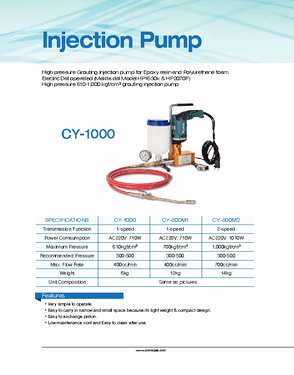 High Pressure Grouting Injection Pump for Epoxy resin and Polyurethane foam