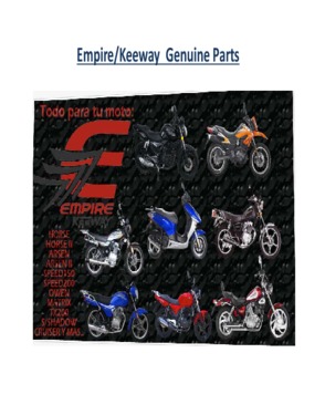 Empire keeway motorcycle parts