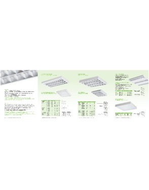 T8/T5 Surfaced Luminaire with Camber or Dustfree Surfaced Grid Lamp