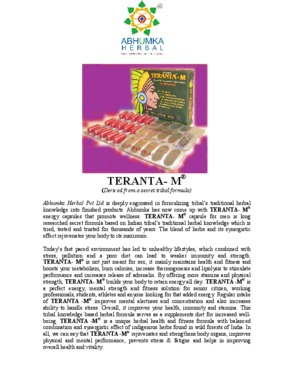 TERANTA-M Herbal Energy Capsules for Male Vitality and Vigor