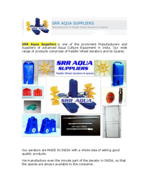 SRR Aqua Suppliers