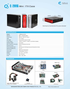 Mini Server Casing With Power Supply E-2015