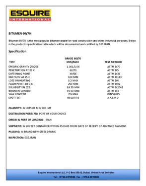 Bitumen 60/70 for Roads