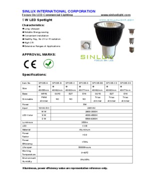 5w COB LED spotlight with CE and RoHS certification