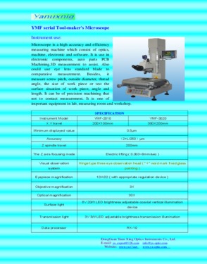 YMF serial Tool-maker's Microscope