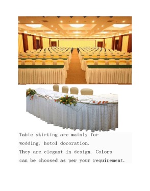 table skirting for wedding ceremony