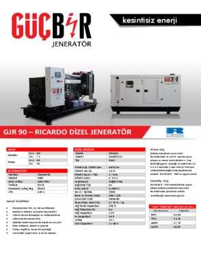 Gucbir Generator GJR90 - 90 kVA