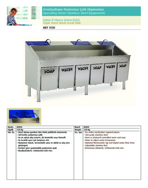 Triple Hand Wash Scrub Unit