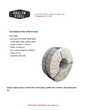 Hot Dipped Galvanized Steel Strip/band /tape