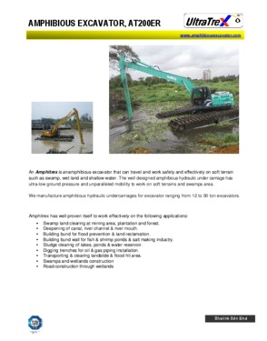 Amphibious/Swamp/Floating Excavator