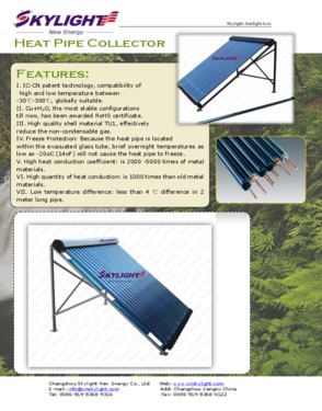 Heat Pipe Solar Collector
