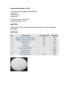 Diammonium phosphate, DAP