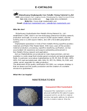 Barium Sulfate Masterbatch